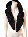 Black Astrakhan Karakul Fur Collar