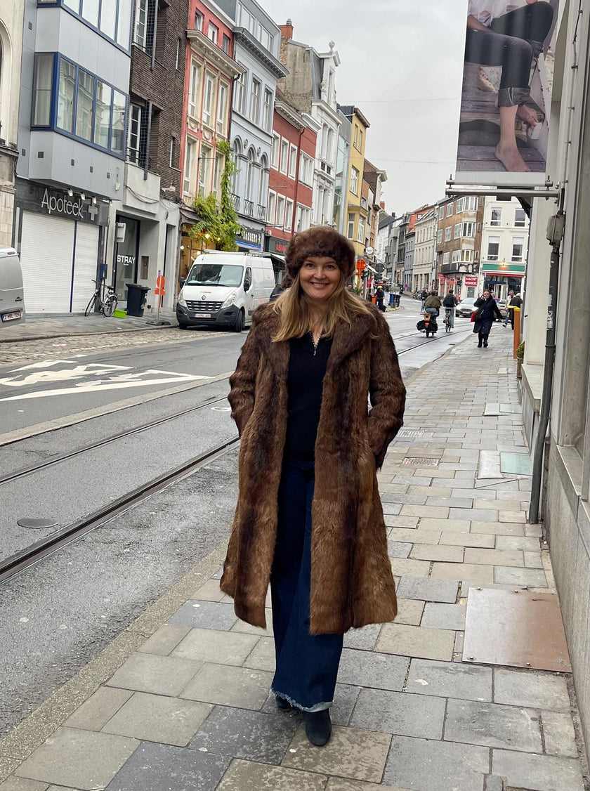 Beaver Fur Coat - S