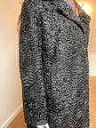 Black Lamb Fur Coat - XL - 2X