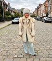 White Fox Fur Jacket - M