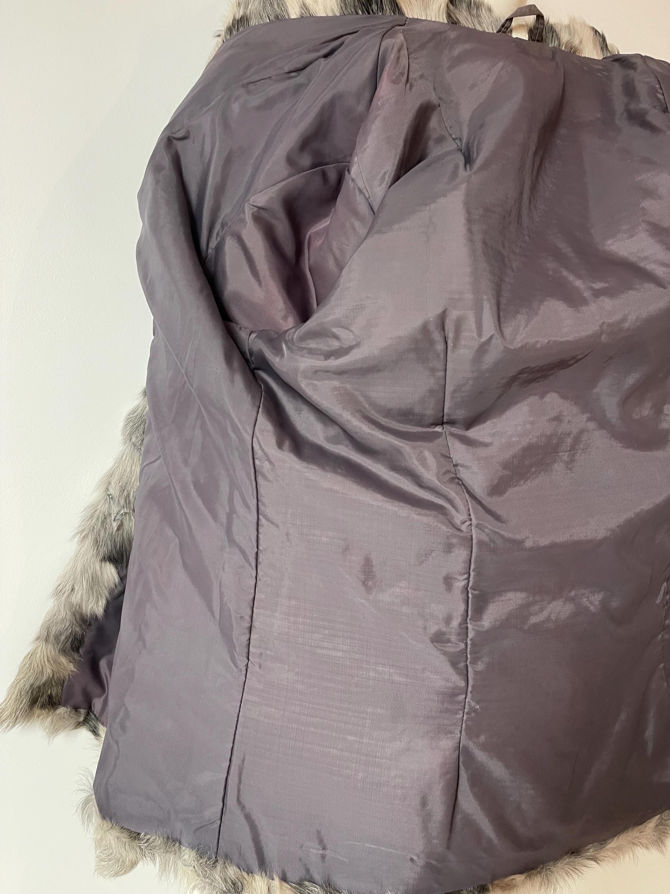 Grey Goat Fur Jacket - S