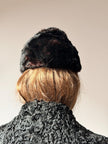 Black Rabbit Fur Hat