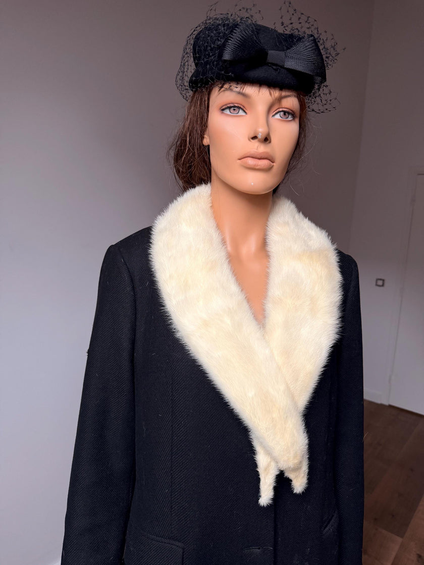 White Mink Fur Collar