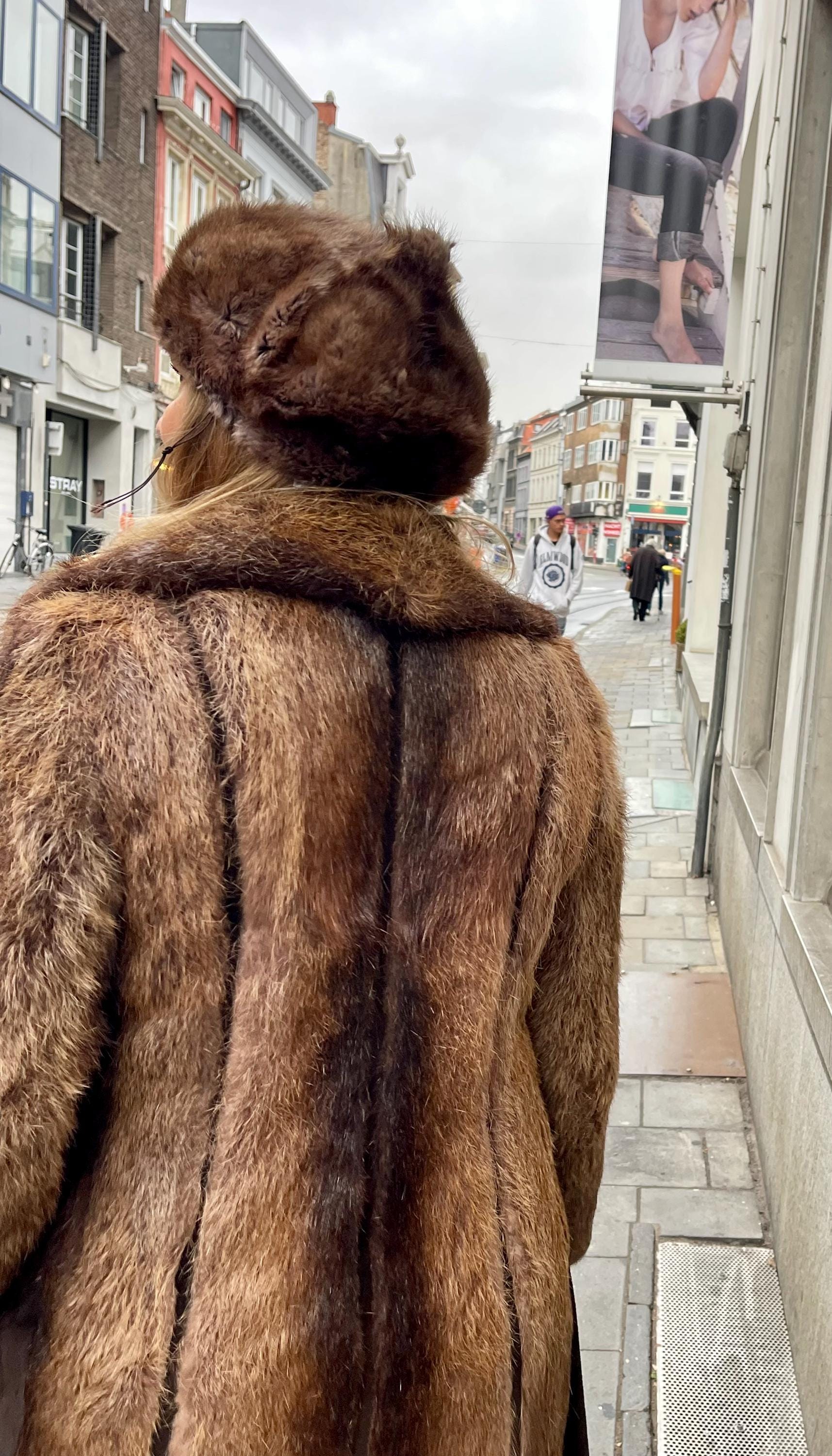 Beaver Fur Coat - S