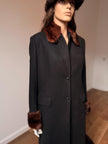 Set Brown Fur Collar & Cuffs