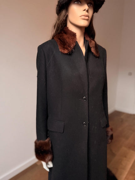 Set Brown Fur Collar & Cuffs