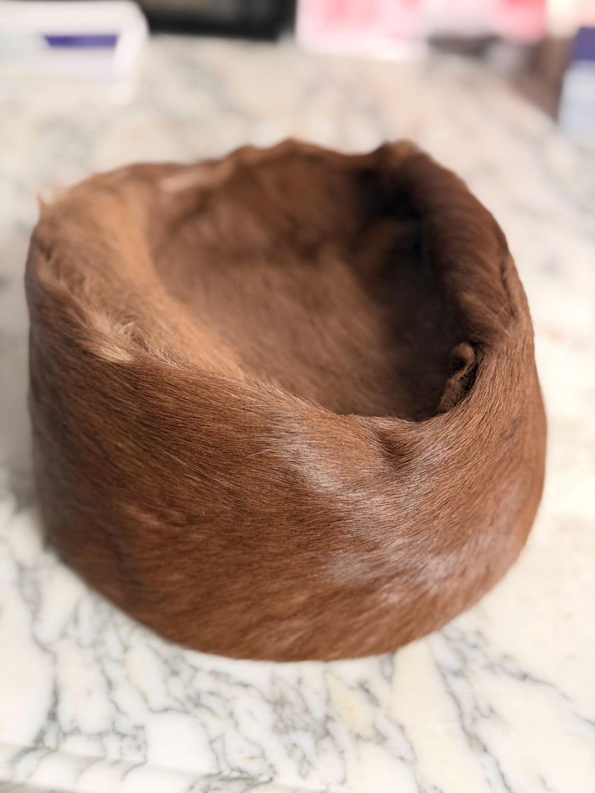Brown Goat Fur Hat