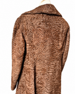 Brown Long Lamb l Fur Coat - M-L