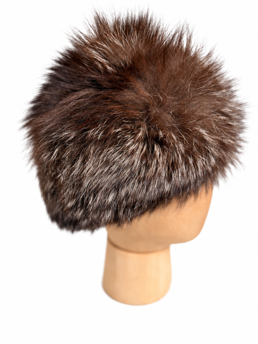 Vintage Silver Fox fur Hat 