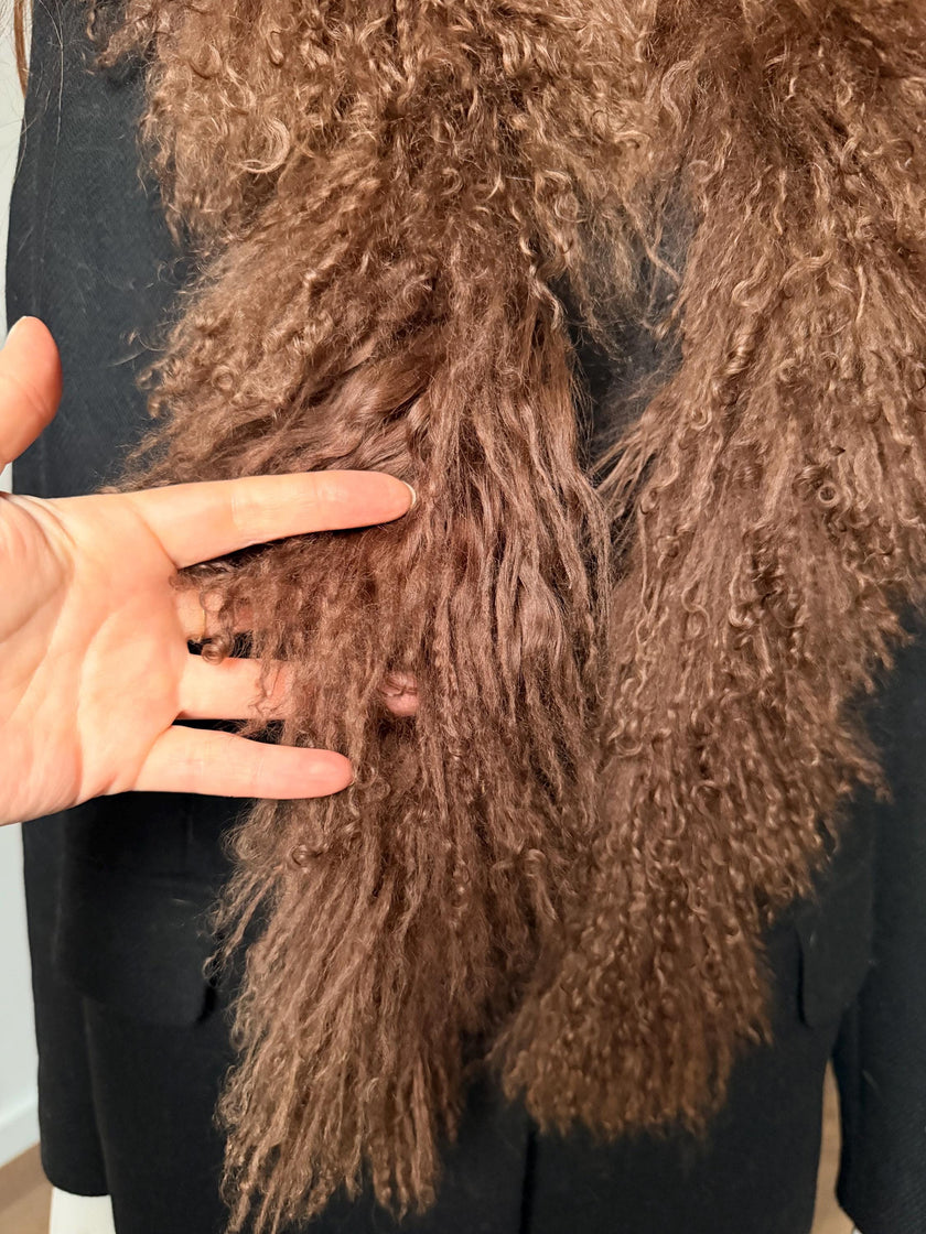 Brown Goat Fur Scarf