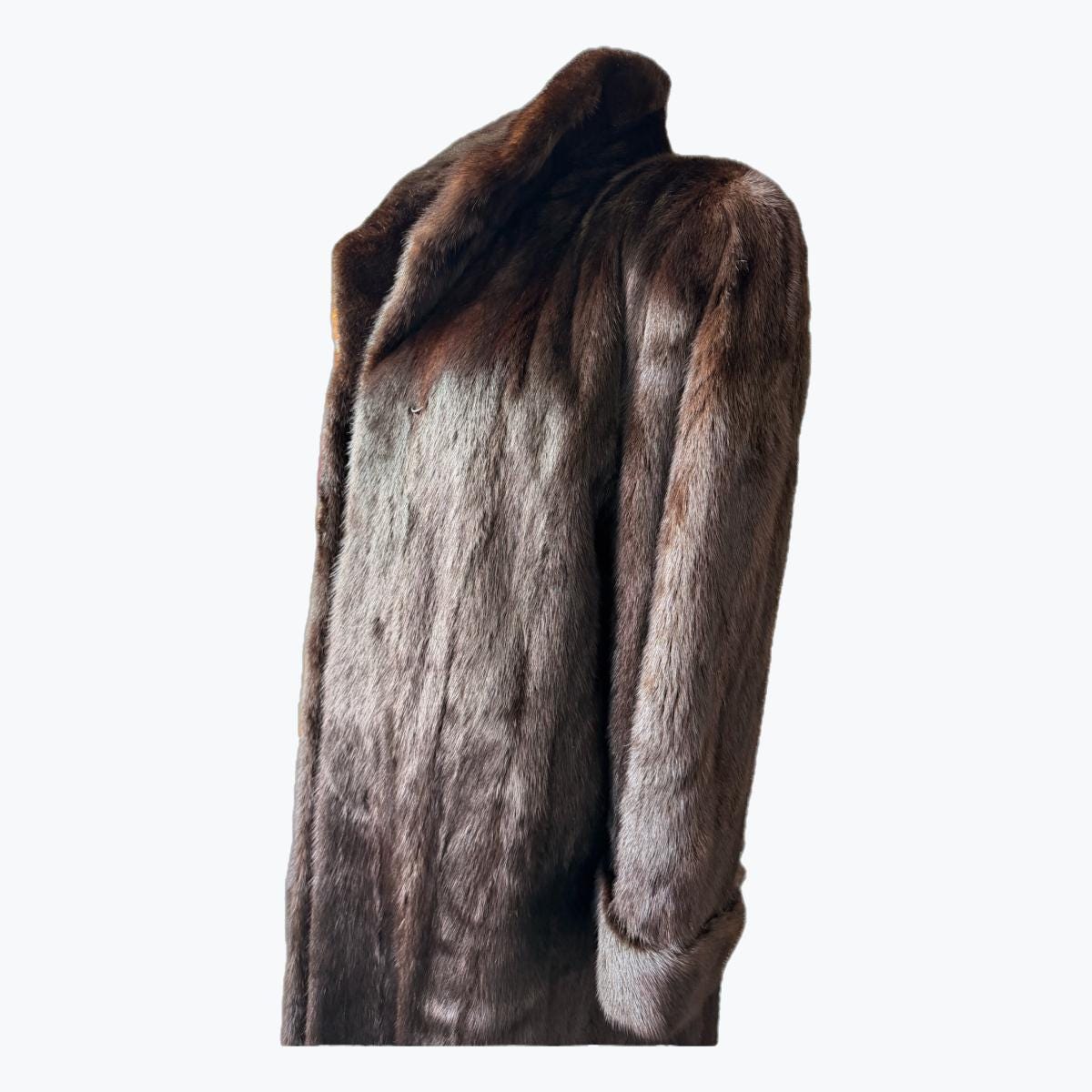 Dark Brown Mink Fur Coat – M-L