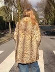 Leopard Print Fur Coat – M–L
