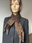 Brown Karakul Fur Scarf