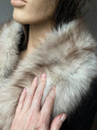 Beige Polar Fox Fur Collar