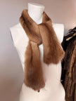 980s pastel mink fur scarf made from two full mink pelts