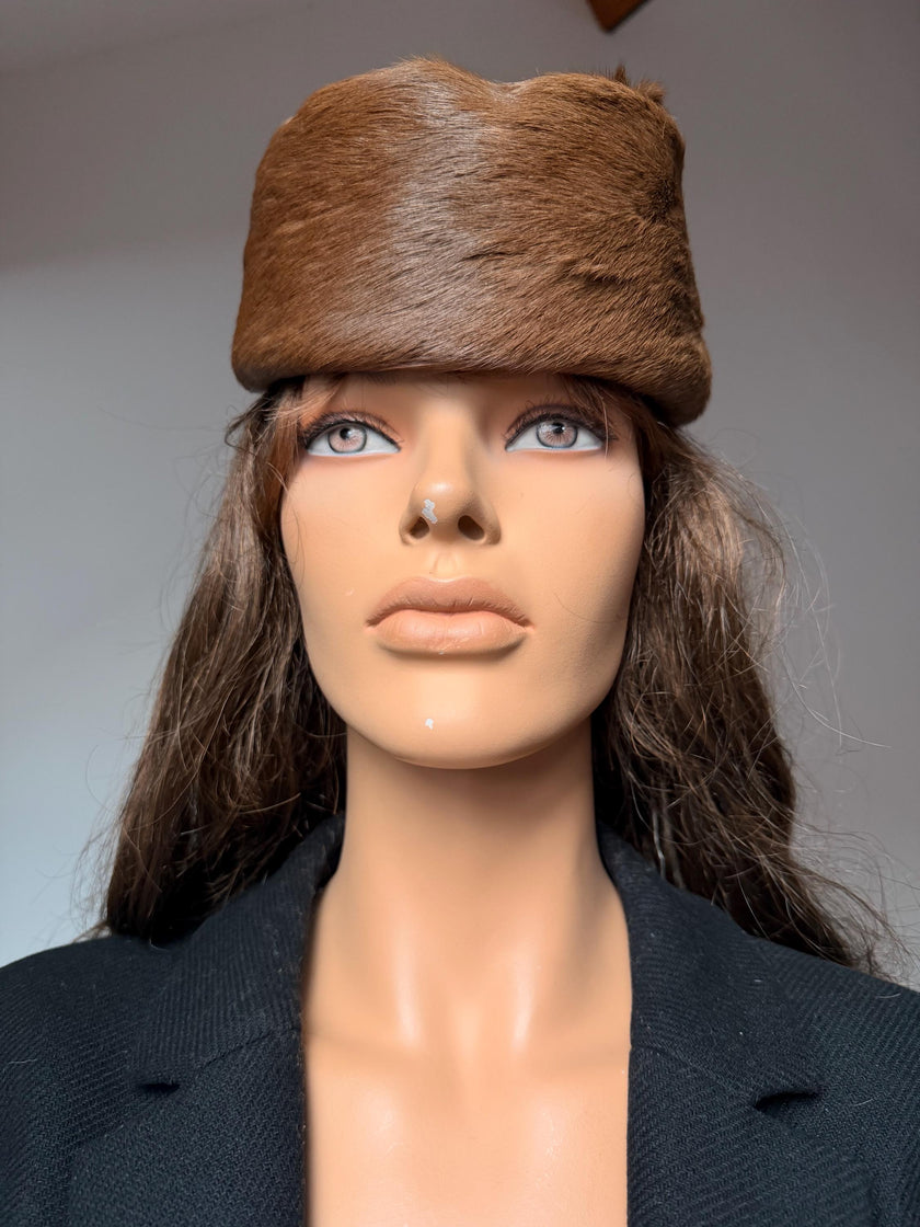 Brown Goat Fur Hat