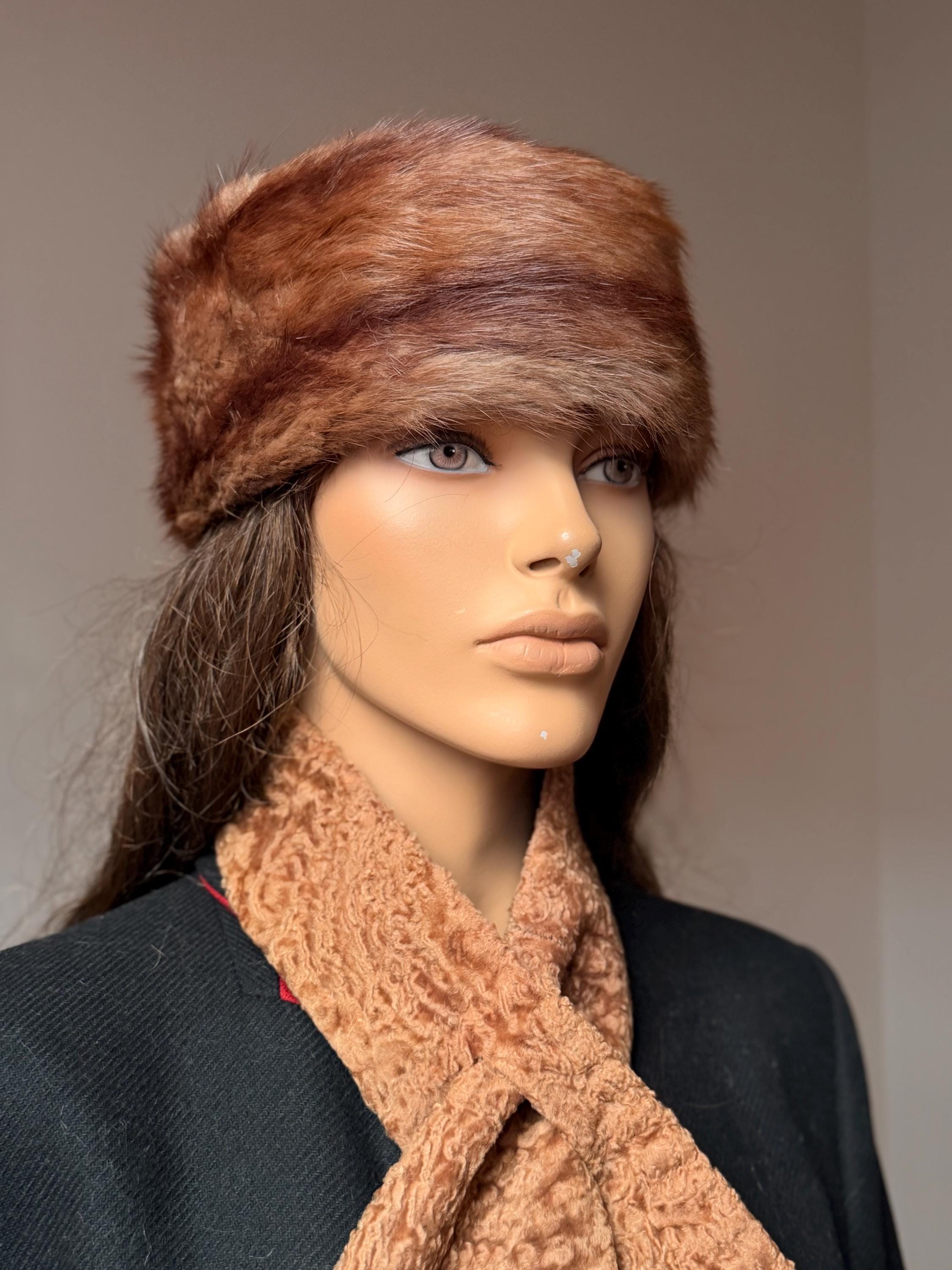 Brown Muskrat  Fur Hat