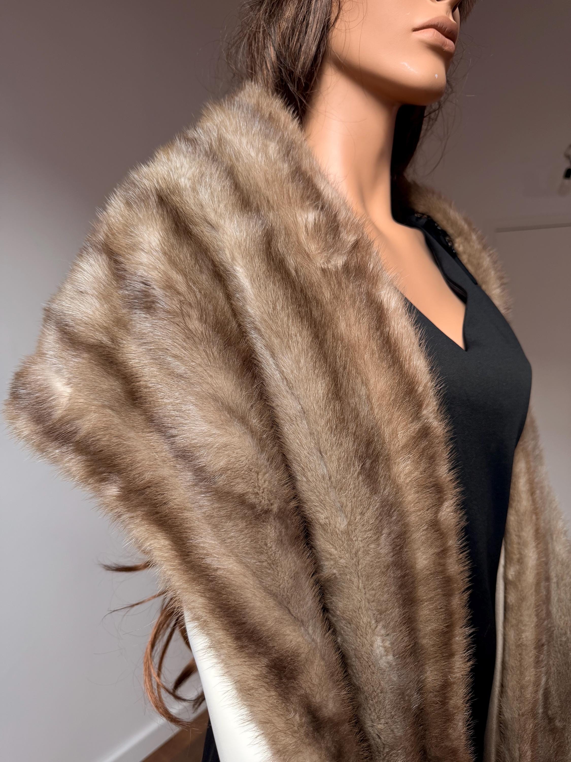 Sapphire Mink Fur Stole