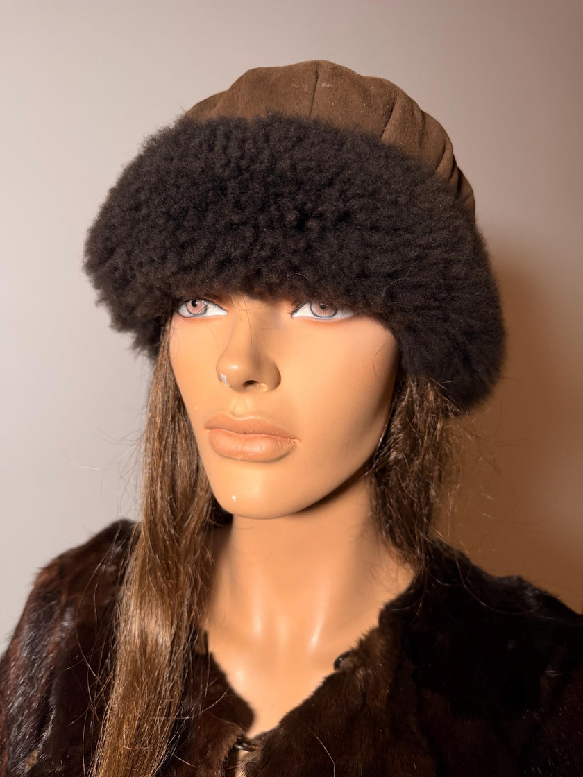 Brown Lamb Fur Hat