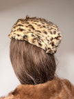 Leoprad Print Fur Hat