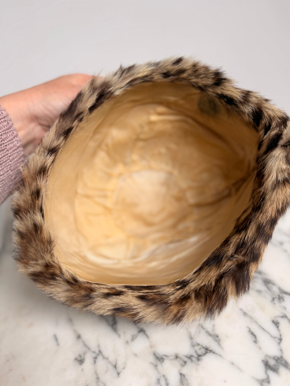 Leoprad Print Fur Hat