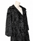 Black Lamb Fur Coat - S-M
