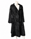 Black Lamb Fur Coat - S-M