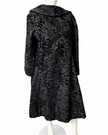 Black Lamb Fur Coat - S-M