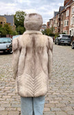 White Fox Fur Jacket - M