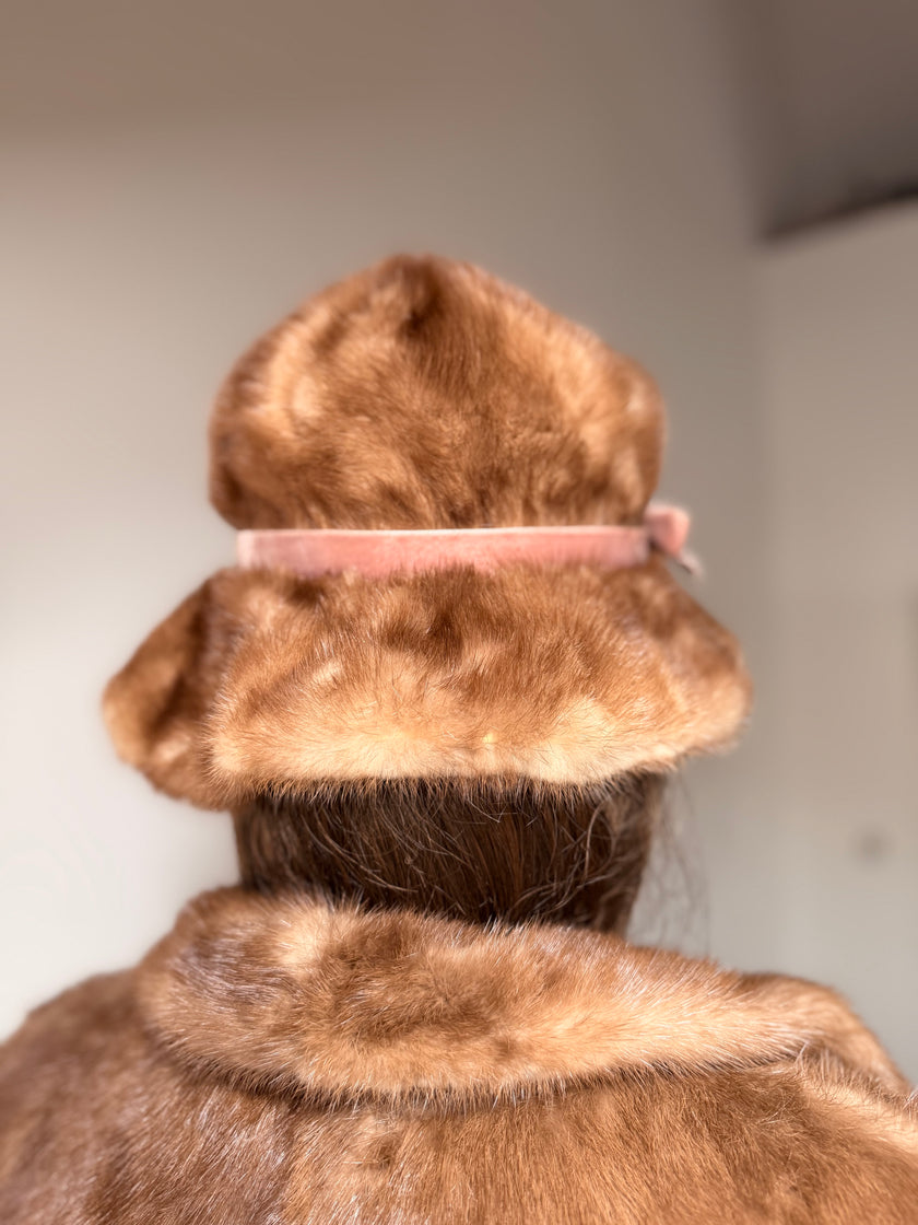 Pastel Mink Panama Fur Hat