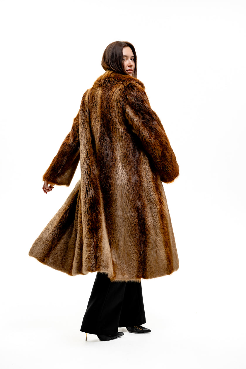 Beaver Fur Trench Coat