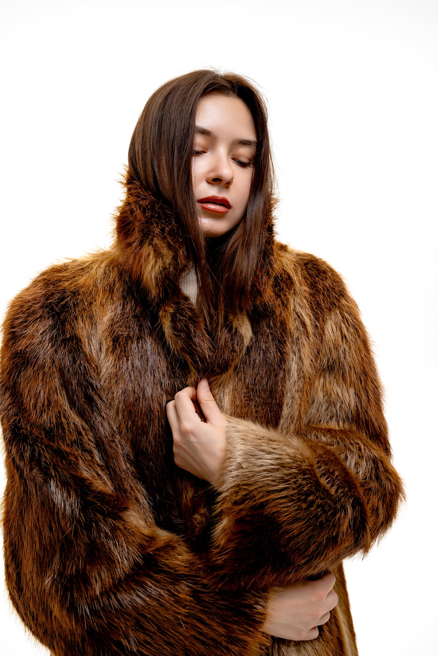 Beaver Fur Trench Coat
