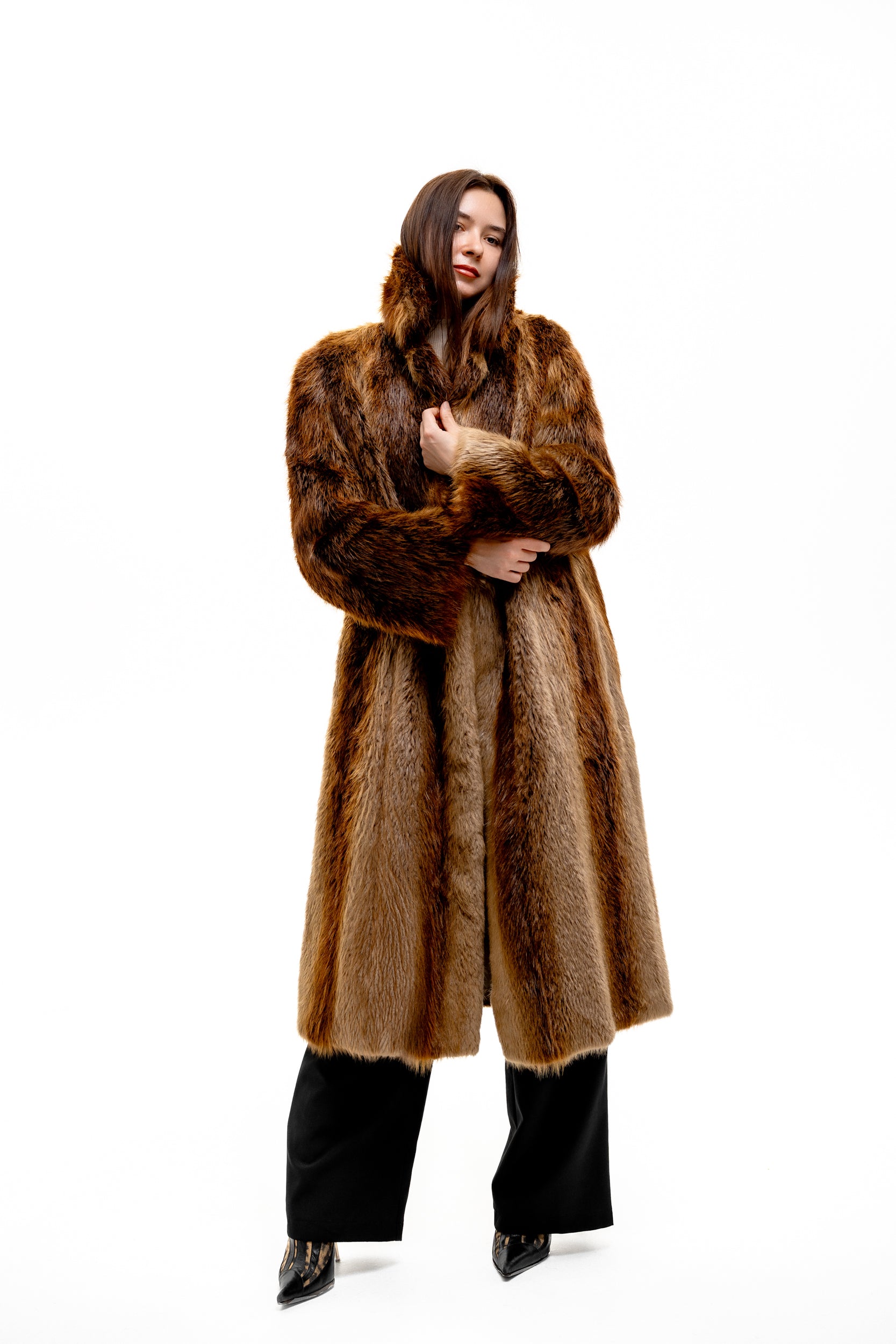 Beaver Fur Trench Coat