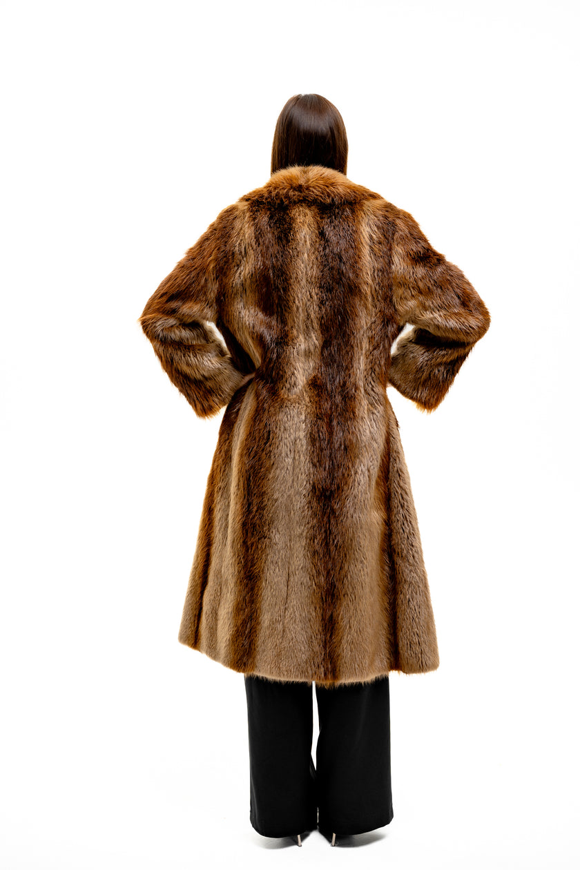 Beaver Fur Trench Coat