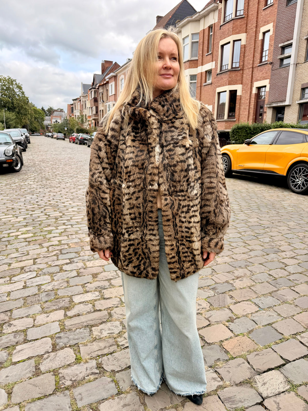 Leopard Print Rabbit Jacket - M-XL
