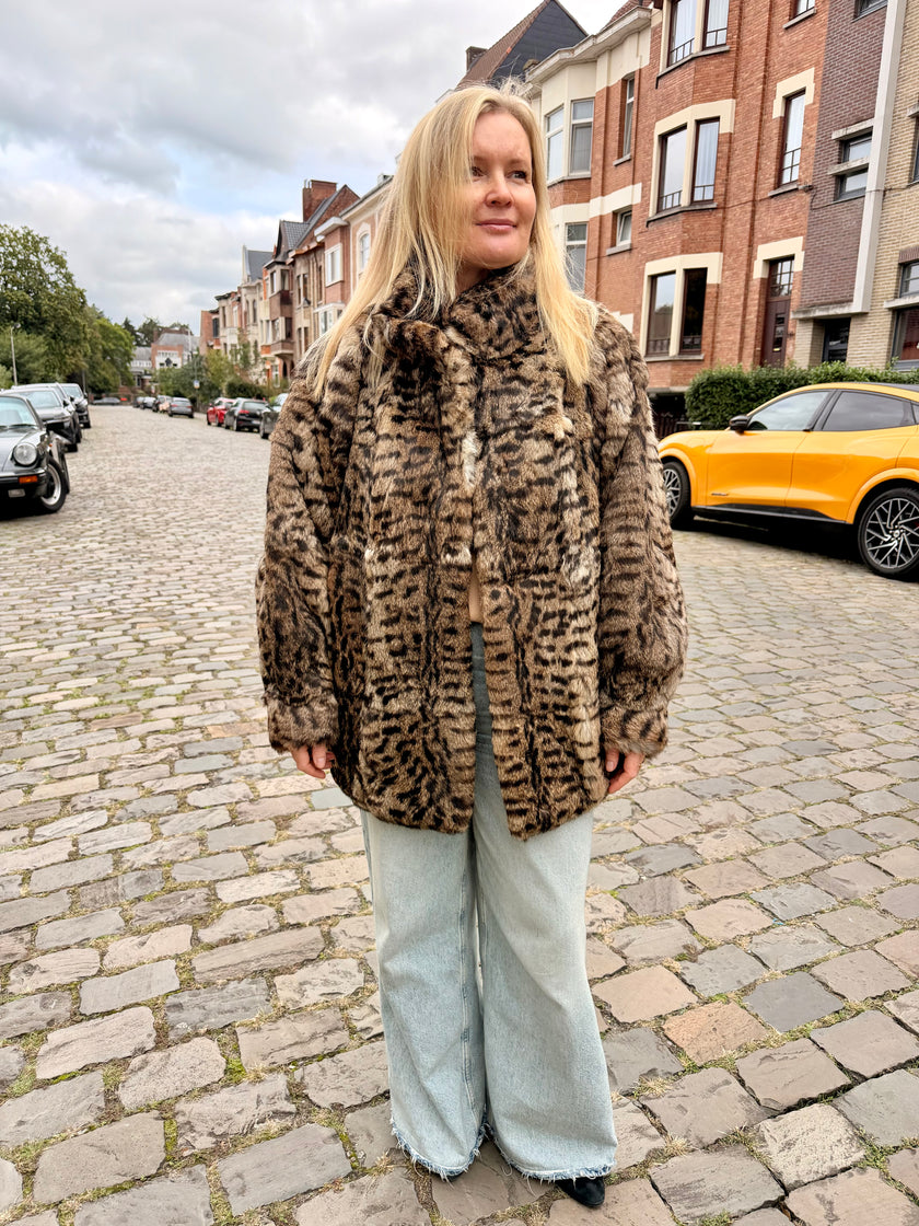Leopard Print Rabbit Jacket - M-XL