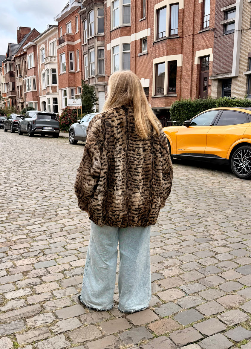 Leopard Print Rabbit Jacket - M-XL