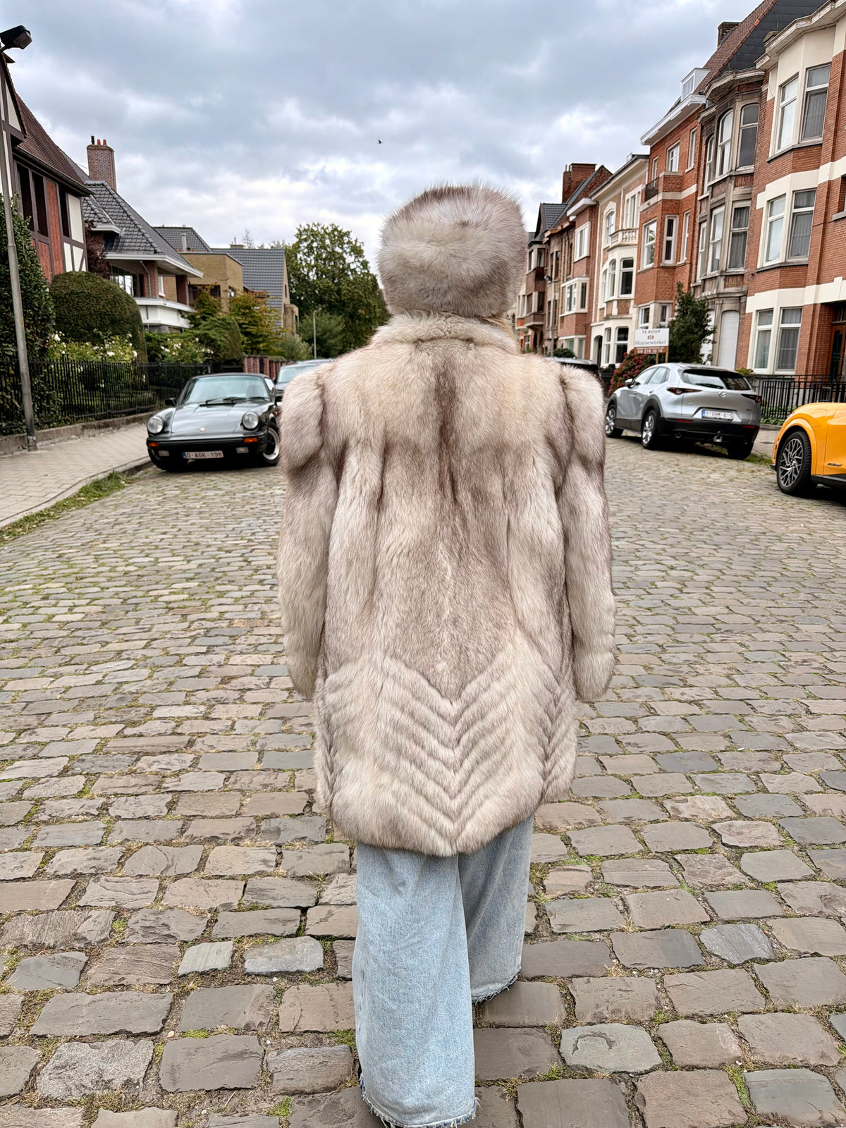 White Fox Fur Jacket - M
