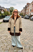 Vintage women’s parka with detachable real fur lining and mink fur collar