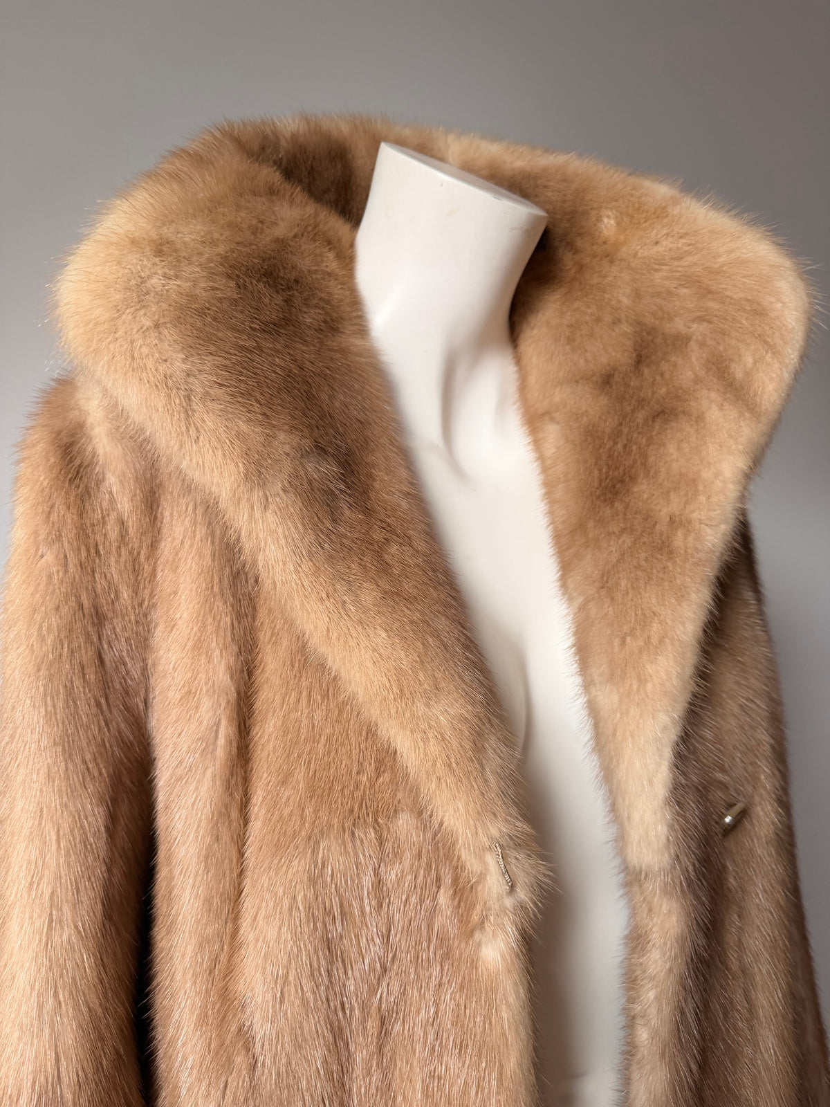 Saga Mink Pastel Fur Coat – S-M