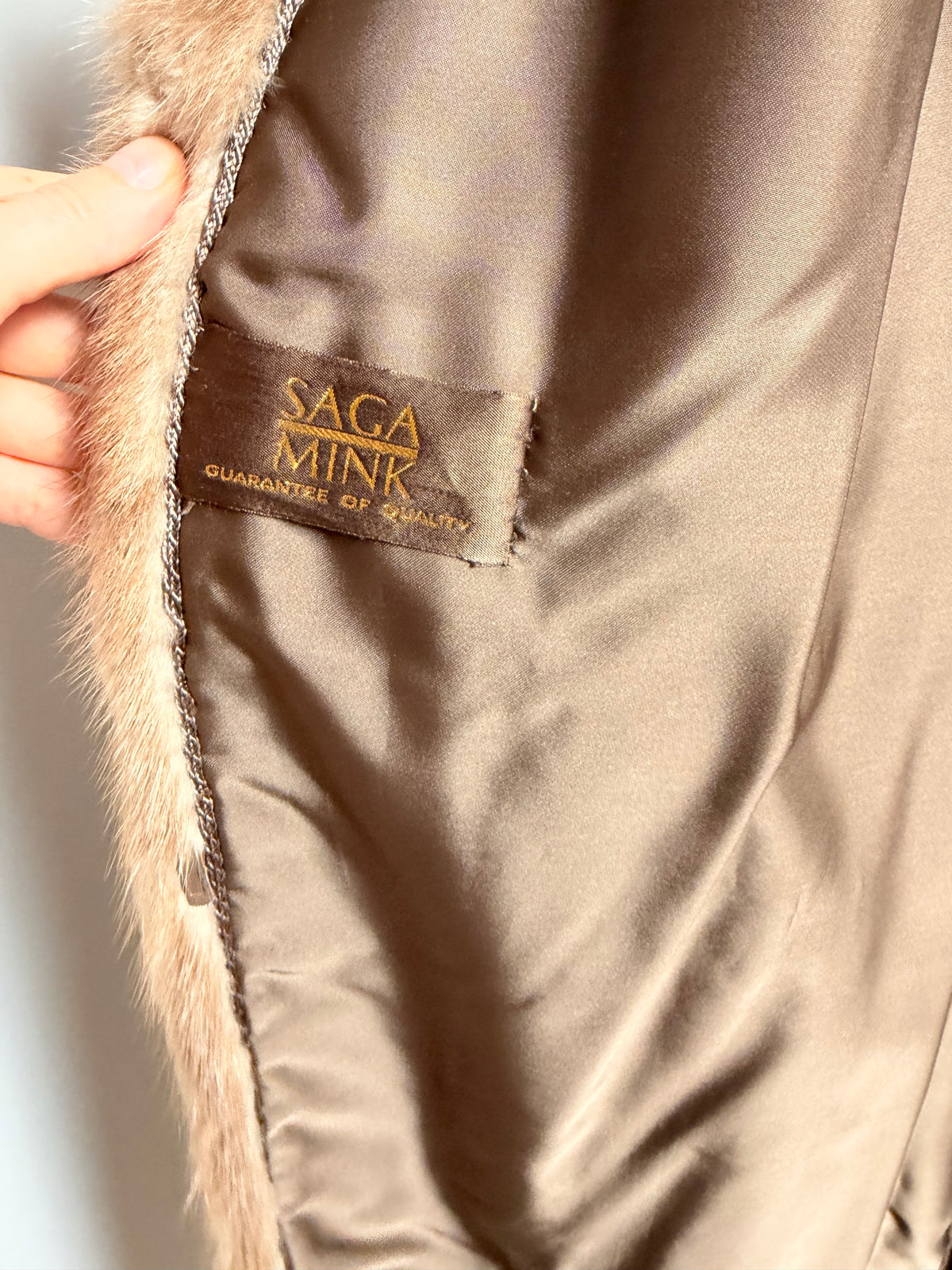 Saga Mink Pastel Fur Coat – S-M