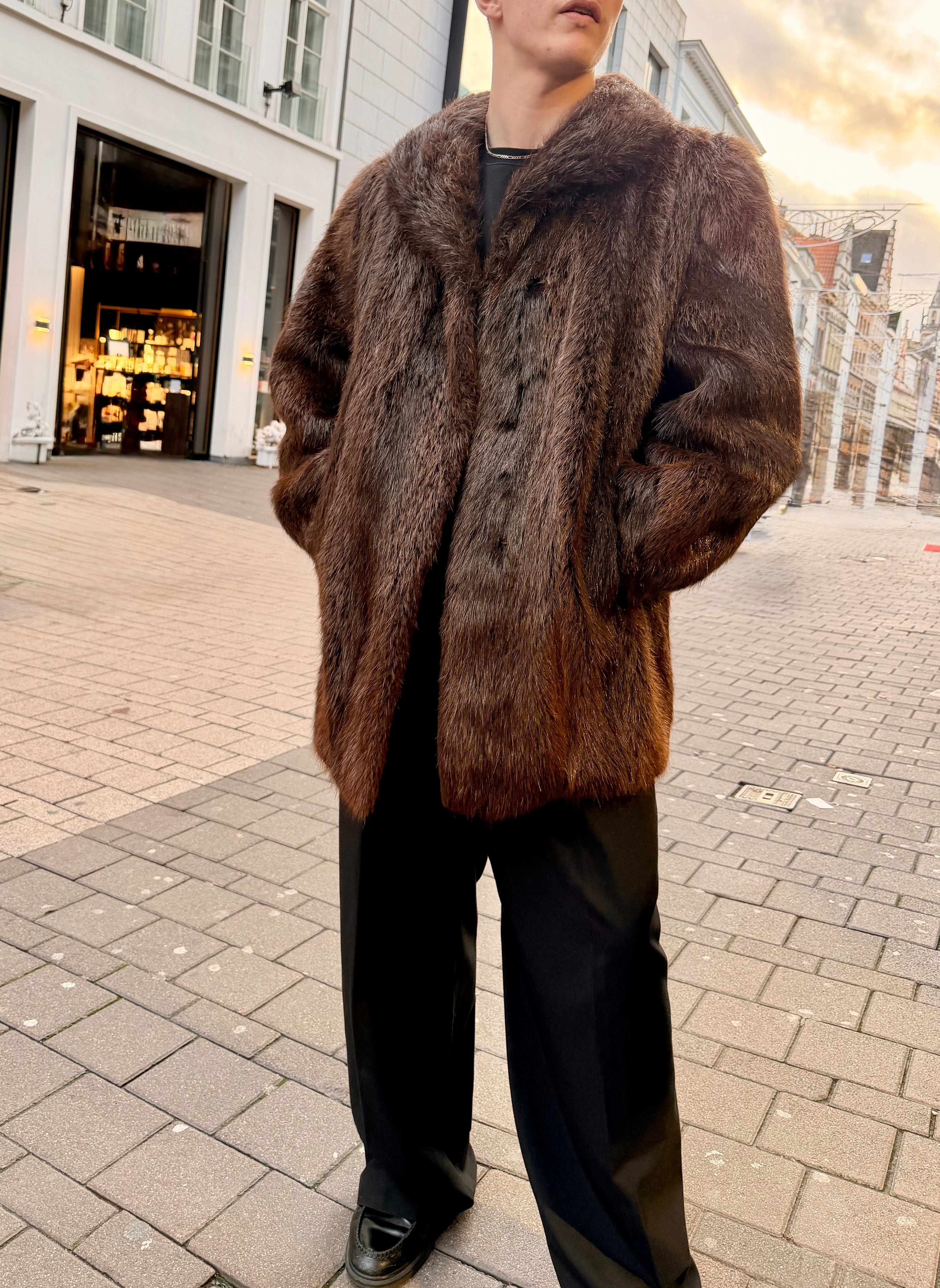 Nutria Men's Fur Coat