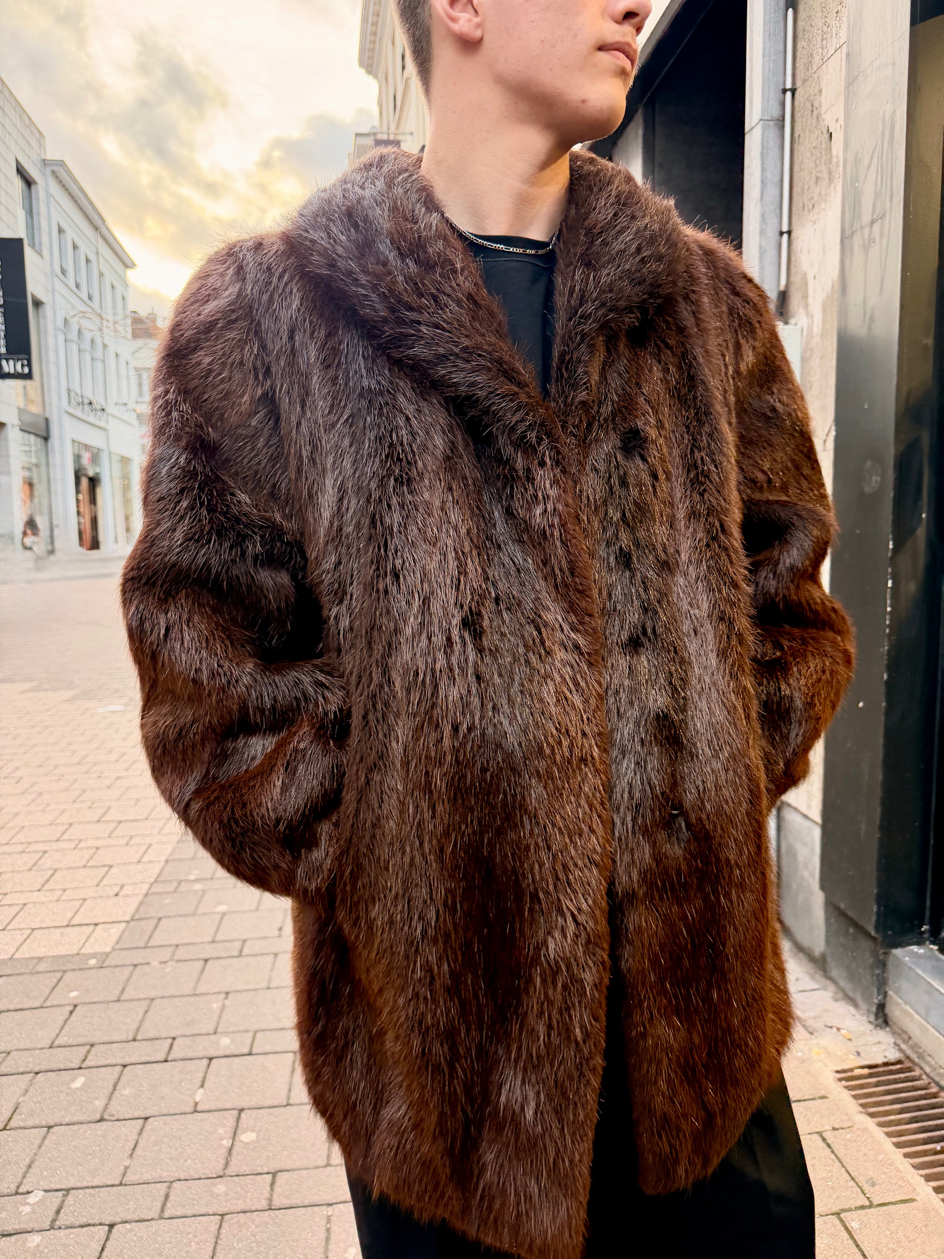 Nutria Men's Fur Coat