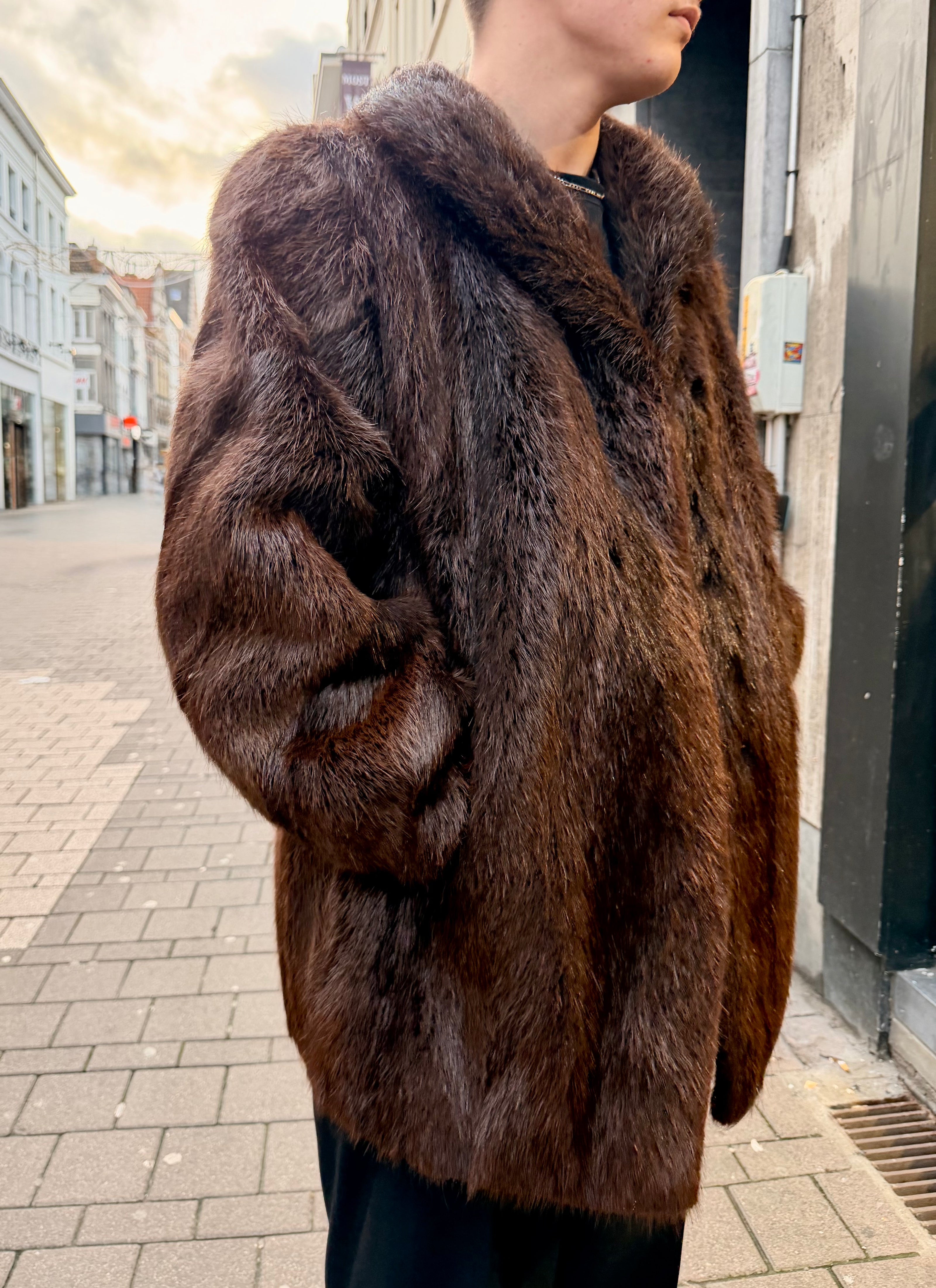 Nutria Men's Fur Coat