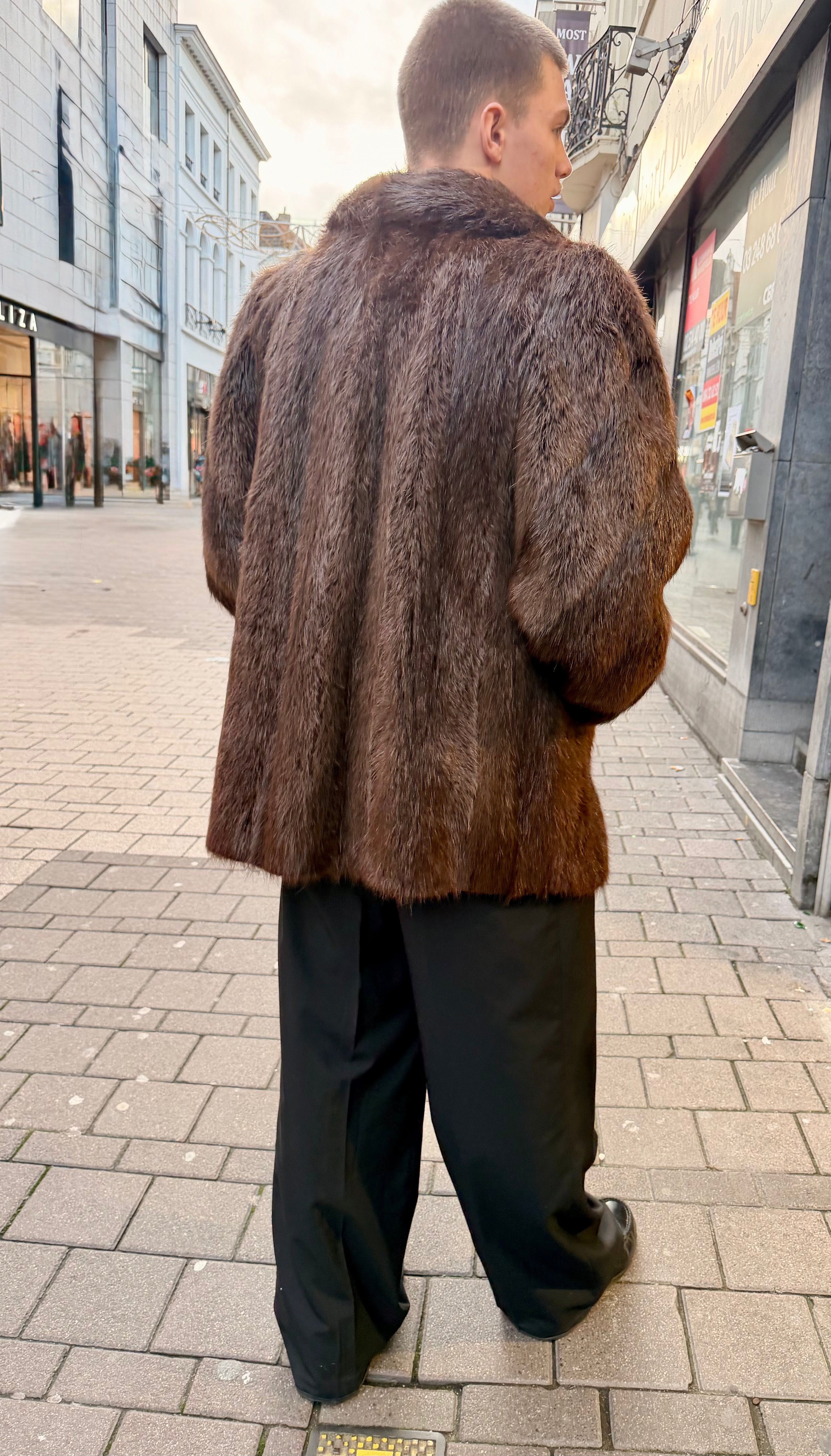 Nutria Men's Fur Coat