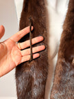 Brown Mink Fur Stole Large