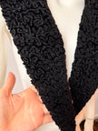 Black Astrakhan Karakul Fur Collar