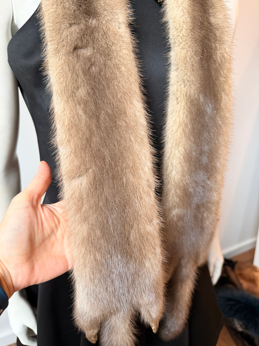 Grey Mink Fur Stole