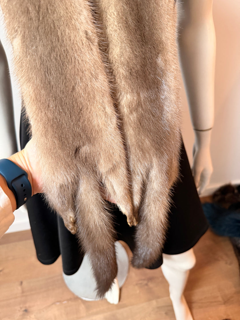 Grey Mink Fur Stole