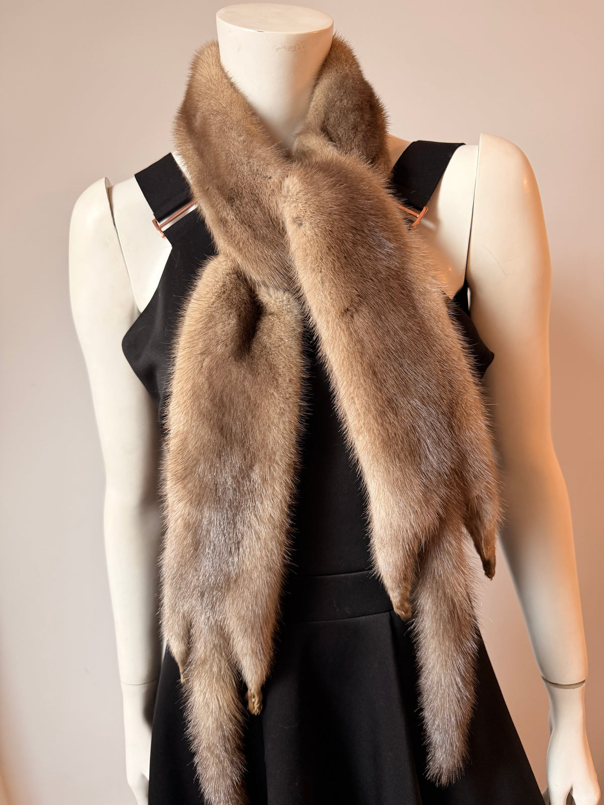 Grey Mink Fur Stole